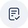 Icon of a document with a checkmark