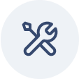 Icon of a wrench and screwdriver