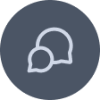Icon of a chat bubble